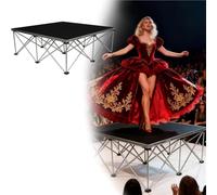 Heavy Duty Platform Stage, aluminum Performance Deck, Easy to Carry/Assemble, for Performances at School Auditoriums Concerts Restaurants Bars, 3.3ft(100 * 100 * 60cm)