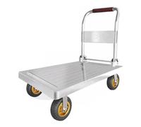 Heavy Duty Platform Trolley with Swivel Wheels, Foldable Push Hand Cart for Easy Transportation in Home, Office, Shop, and Warehouse
