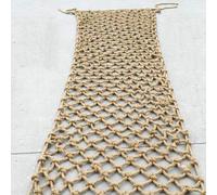 Heavy Duty Playground Rope Net - 8mm Thick Hemp Climbing Net for Outdoor Play Treehouse Safe Ladder Diamond Grid (0.5m x 6m) - Perfect for Kids' Adventure