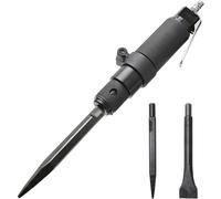 Heavy Duty Pneumatic Chipping Hammer - 3000BPM Air Chisel for Rust Descaling & Welding Slag Removal, Includes Straight Shovel & Needle Chisel, Industrial Tool