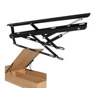 Heavy Duty Pneumatic Gas Spring Bed Frame Hinge Set, Hydraulic Folding Bed Lifting Mechanism, 100cm Lift Up Storage Solution for Optimal Space Efficiency (87cm)