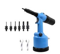 Heavy Duty Pneumatic Hydraulic Rivet Nut Tool, air Riveter Automatic Rivet Nut Gun Tool Setting Kit Come with M3-M12 Nose-Piece Assembly