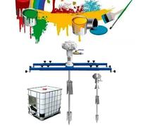 Heavy-Duty Pneumatic Paint Mixer for IBC Barrels | Industrial Adjustable Speed Stainless Steel Stirrer with Reverse Function | 960mm Rod, 0-1000kg Capacity
