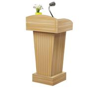 Heavy Duty Podium Lectern for Churches - High Density Panel Stand with Non-Slip Design Spacious Storage Ideal for Worship & Events Durable & Functional