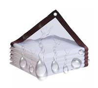 Heavy Duty Poly Tarpaulin - Transparent Waterproof Tarp with Rustproof Grommets, 5 Mil Thick, UV Blocking Protective Cover for Outdoor Use