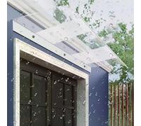 Heavy-Duty Polycarbonate Front Door Canopy - Modern Outdoor Window Canopy with UV and Snow Protection, Transparent Design