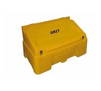 Heavy Duty Polyethylene Grit Bin c/w 2x Hasp & Staple; 400L; Yellow