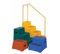 Heavy Duty Polyethylene Industrial Step; 4 Tread; Red