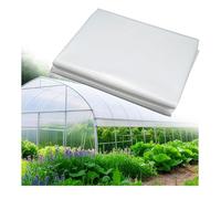 Heavy Duty Polyethylene Plastic Sheeting Greenhouse Film Waterproof Clear Poly tunnel Cover Dust Sheet 5 Mil Thickness UV Resistant Tear Resistance for Greenhouses Gardens and (Size:3x10M,Color:White)