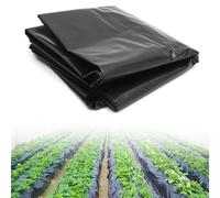 Heavy Duty Polythene Sheeting, 2M X 3M Extra Thick Plastic Sheeting, 125Mu/500G Thickened Garden Grow Polythene Cover Sheets for Gardening Insulation Building Rubble Protection (Black)