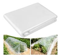 Heavy Duty Polythene Sheeting, 2M X 6M Extra Thick Clear Plastic Cover Sheets, Waterproof Dustproof PE Film for Gardening, Greenhouse, Building Insulation, Rubble Protection (2m x 6m)