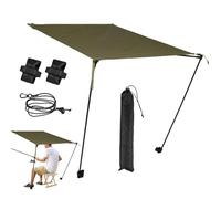 Heavy Duty Portable Camping Chair with Umbrella Shade - Sunshade Shelter for Adults, Perfect for Lawn, Beach, Fishing, Patio, Tailgating, Hiking & Outdoor Activities.