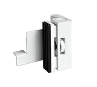 Heavy Duty Portable Door Lock No Drill Installation For Inward Doors Aluminum Alloy Construction With Adjustable Fit And Buffer Pads For Home Security Black(White)
