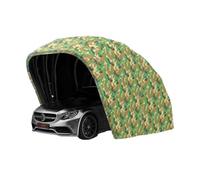 Heavy Duty Portable Garage, Durable Foldable Car Tent, Automatic Retractable Car Shelter, Sunscreen and Rainproof Canopy