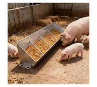 Heavy-Duty Portable Livestock Feed Trough - Metal Hay & Water Feeding Equipment for Cattle, Goats, Chickens & Geese - Du（Parent）