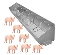 Heavy-Duty Portable Livestock Feeding Trough - Metal Feed Container for Hogs, Cattle, Goats, Geese & Chickens - Durable（2.0m/6.6ft 7bit）
