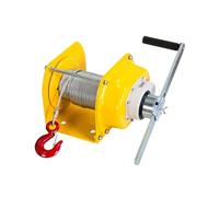 Heavy Duty Portable Manual Winch, Wire Rope Hand Lifting(Giallo,1t)