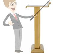 Heavy-Duty Portable Podium Stand - 40.6" Tall Lectern for Presentations, Concerts, & Schools - Sturdy Gold Reading & Laptop Desk, Ideal for Events & Public Speaking