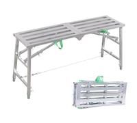 Heavy-Duty Portable Scaffolding Ladder - Folding Work Platform with Non-Slip Footrests, Adjustable Feet, 150kg Capacity, 160cm Step Stool for Home & Professional Use