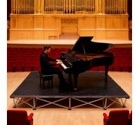 Heavy Duty Portable Stage Platform Modular System, Flexible Assemble Large Event Performances Stages w/ 9-strut Centipede Riser, Easy to Carry & Storage(H-100 cm/39'',50x50cm/20x20'')