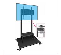 Heavy Duty Portable TV Stand with Wheels for 42-75 Inch Flat/Curved LCD/LED TVs 130 lbs Load Capacity Mobile TV Cart with Locking Wheels