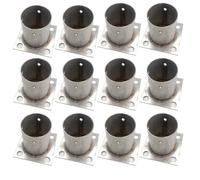 Heavy-Duty Post Base Sleeve for 6x6 4x4 2x2 8x8 Fence Posts - Railing Holder & Column Support Bracket for Outdoor Gazebos & Backyards 12 Pcs (3.1 in Diameter)
