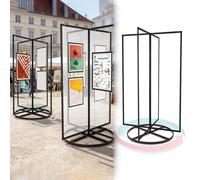 Heavy Duty Poster Stands for Display Painting Exhibition, Kindergarten Artwork Display Rack for Outdoor/Indoor, Picture Hanging Screen for Photography(80x180 cm/2.6x5.9 ft)