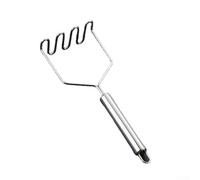 Heavy Duty Potato Masher Made of 304 Stainless Steel for Kitchen Use, Suitable for Mashing Potatoes, Sweet Potatoes, and Fruits (C)