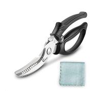 Heavy Duty Poultry Shears - Sharp Home Cooking Kitchen Scissor with Safety Lock & Hang Hole, Stainless Steel with Anti-Slip Handle for Cutting Food, Chicken, Bone, Meat, Fish, Vegetable, Herb