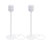 Heavy Duty, Powder Coated Steel Speaker Stand for Apple HomePod Gen 1 and Gen 2 (White Pair)