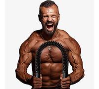 Heavy Duty Power Twister Bar 30KG, 40KG, 50KG, 60KG Heavy Duty Spring Chest Expander for Shoulder Arms & Chest Exercises Upper Body Workout Strength Training Hand Forearm Exerciser(40)