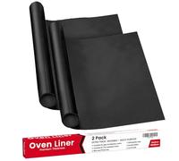 Heavy Duty Premium Oven Liner - 2Pack Extra Thick Non-Stick Oven Liners for Bottom of Oven 32x50cm - Reusable Protector Sheet Mat for Bottom of Oven, BBQ Mats Easy-Clean, BPA-Free by Lxrious