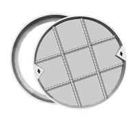 Heavy Duty Pressure Resistant Metal Cesspool Cover, Round Recessed Manhole Cover And Cesspool Cover, 201/304 Stainless Steel With Hook, Suitable For Garden/patio(15.7in,304)