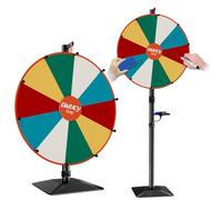 Heavy Duty Prize Wheel, 24 Inch Dual Use Prize Wheel,Adjustable Tabletop & Floor Stand, 10 Slots,1Bracket, Dry Erase Kit - Wheel of Fortune Game for Carnival, Casino & Trade Show