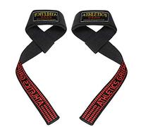 Heavy Duty PRO Weight Lifting Hooks Straps (Pair) - Weightlifting Gloves for Power Lifting Deadlifts Wrist Wrap Support Workout (Grip Straps (Red))