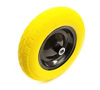Heavy Duty PU 14'' 3.50-8 Metal Wheelbarrow Wheel & Tyre Punctureproof Wheel Builders Barrow Cart
