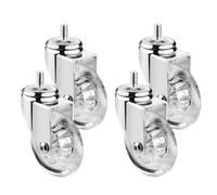 Heavy Duty PU Rubber Swivel Casters Set of 42Inch Smooth Rolling Wheels for Trolley & CartEasy Mobility Solution for Furniture & Equipment