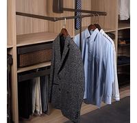 Heavy Duty Pull Down Closet Rod - Adjustable Wardrobe Rail, Collapsible Clothes Hanger, 33 Lbs Load Capacity, Ideal for Space-Saving Closets
