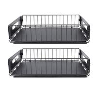 Heavy Duty Pull Out Cabinet nizer with Iron Slide Out Drawers & 8 Adjustable Dividers - Maximize Kitchen Bathroom & Pantry Storage Efficiency for Pots Pans & Tools