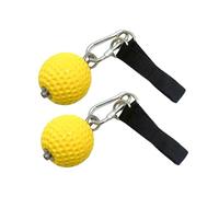 Heavy Duty Pull Up Ball Grip Strength Trainer Set - 9cm Solid PU Sphere With 304 Stainless Steel Hooks & Nylon Straps | Non-Slip Cannonball Climbing Holds For Calisthenics Bouldering Upper Bo