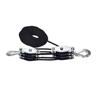 Heavy Duty Pulley Block Tool1100/2200Lbs Capacity 3/4 Wheel Rope Hoist for Garage Home Improvement Heavy Lifting Durable Mechanical Pulley System