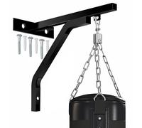 Heavy Duty Punch Bag Wall Bracket - Steel Boxing Bag Mount with D-Shackle Swivel & Fixings - Wall Mounted Hanging Bracket for MMA, Muay Thai, Kickboxing, Gym, Home Training Equipment
