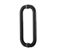 Heavy Duty Push Pull Glass Door Handles Double Sided Commercial Exit Door Push Bar & Pull Handle Easy Installation Matte Black 33cm (13")