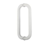 Heavy Duty Push Pull Glass Door Handles Double Sided Exit Door Push Bar & Pull Handle Easy Install Commercial Door Hardware 63cm (24 3/4") White Color