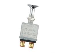 Heavy Duty Push Pull Switch 75A 6-28V DC 2 Position On-Off Electrical Switch with Chrome Knob and Copper Terminals Compatible with For Automotive,