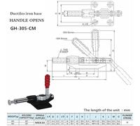 Heavy Duty Push Pull Toggle Clamp 227386kg Holding Steel Welding Release Alloy Capacity Clamp for Quick Jig Sheet Metal Circuit Workshop Plus Board Models(GH-305C)