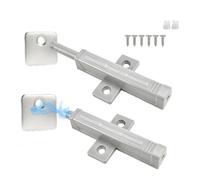 Heavy Duty Push to Open Door Catch, 48N Powerful Magnetic Latch for Kitchen Cupboards, Wardrobes & Drawers, Durable Pressure Touch Release Damper for DIY & Carpenters (2-Pack)