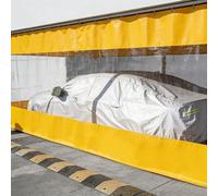 Heavy Duty PVC Car Wash Bay Divider 4x5m Outdoor Transparent Partition Weatherproof Workshop Divider Versatile Solution for Industrial Use and Functional