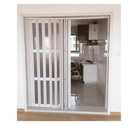 Heavy Duty PVC Folding DoorsWhite Concertina Room Divider 240cm High x 75cm Wide Ideal for Home/Commercial Use Durable Sliding Door with Handle SpaceSaving Solution