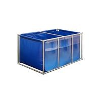 Heavy-Duty PVC Koi Pond Tank with Viewing Window, Above Ground Aquarium for Fish Breeding and Display